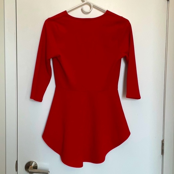 Beautiful red top with skirted waist - Picture 2 of 2